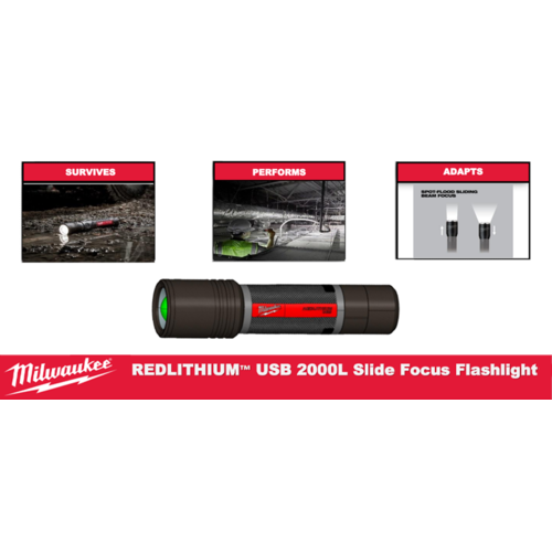 Milwaukee представляє новий ліхтар REDLITHIUM™ USB