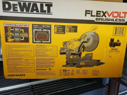 Торцовочная пила аккумуляторная DEWALT DHS790AT2 300mm 120V MAX DOUBLE