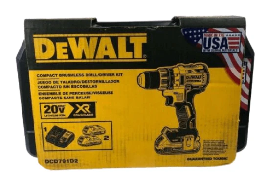 Шуруповерт акумуляторний DEWALT DCD790D2 2Ah 20V MAX XR