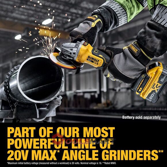Акумуляторна кутова шліфувальна машина DEWALT DCG410B 20V MAX XR