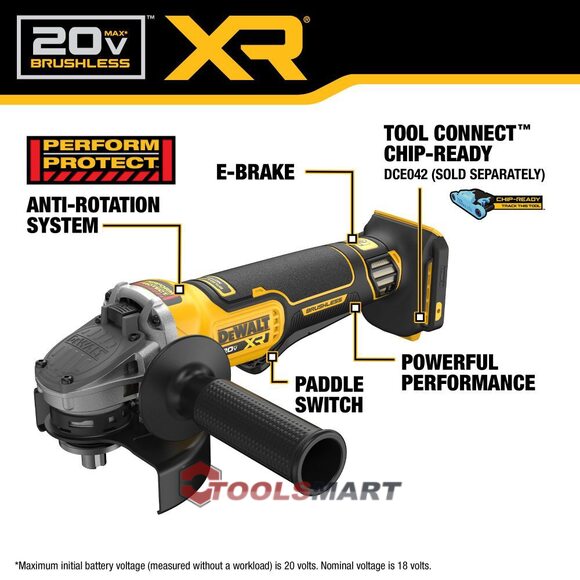 Акумуляторна кутова шліфувальна машина DEWALT DCG410B 20V MAX XR