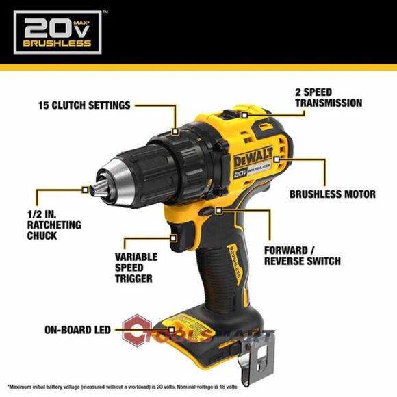 Акумуляторний дриль-шуруповерт DEWALT DCD793D1 20V MAX
