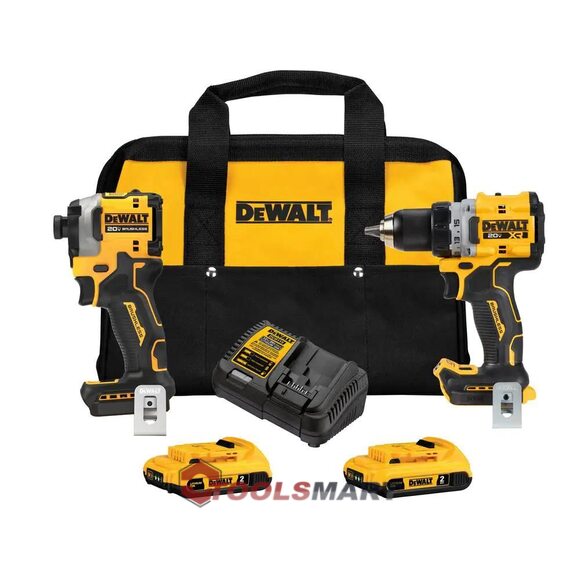 Акумуляторний безщітковий набір шуруповертів DEWALT DCK2051D2 20V MAX