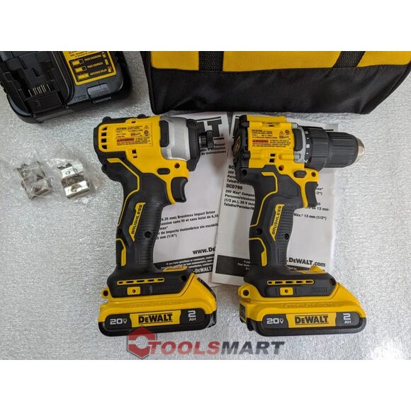 Акумуляторний безщітковий набір шуруповертів DEWALT DCK225D2 20V MAX