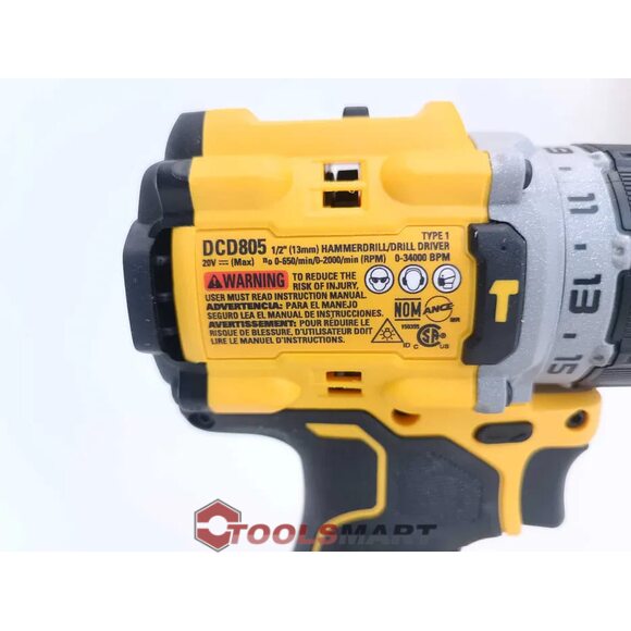 Акумуляторний безщітковий шуруповерт DEWALT DCD805B 20V