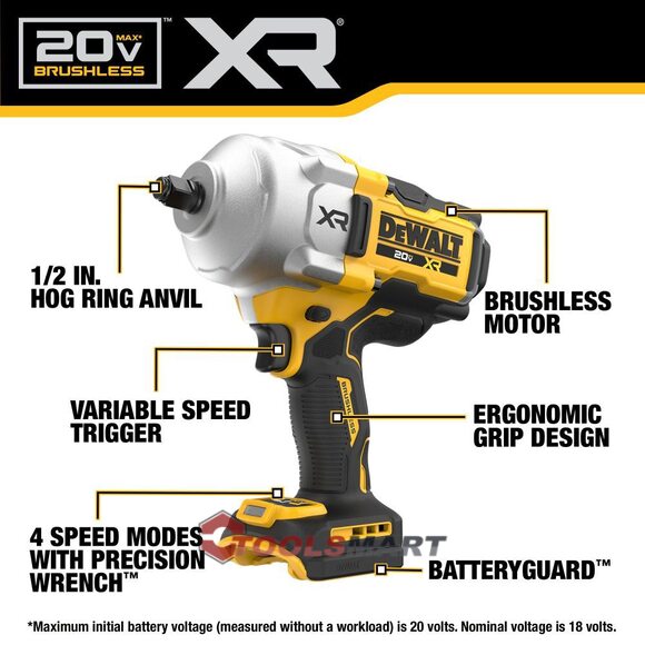 Безщітковий гайковерт 1/2 DEWALT DCF961B 20V MAX