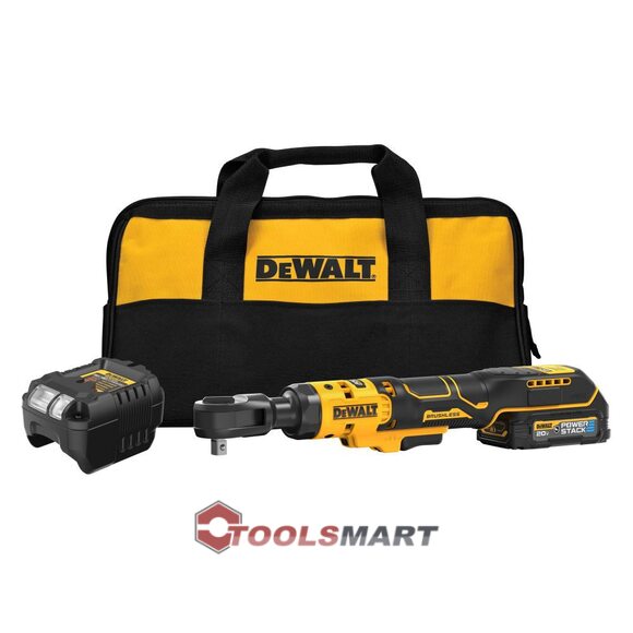 Акумуляторний кутовий гайковерт - тріскачка 3/8" DEWALT DCF513GE1 20V MAX