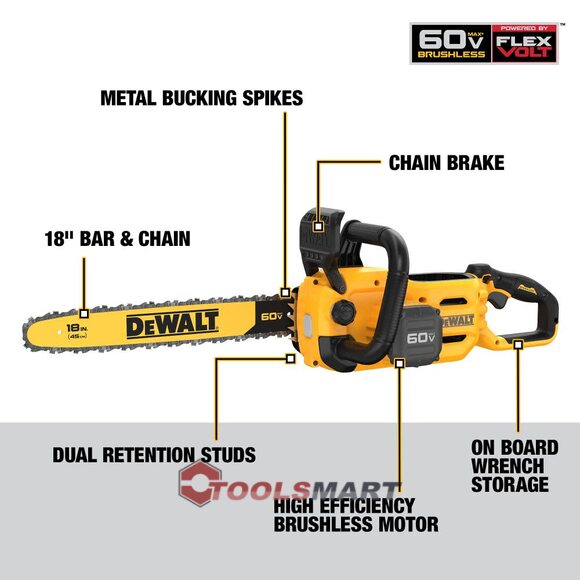 Акумуляторна ланцюгова пила 45 см DEWALT DCCS672B (DCMCS574N) 60V MAX
