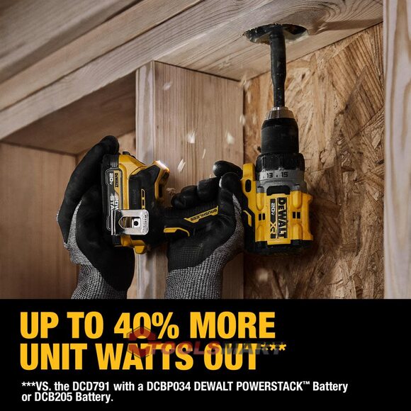 Акумуляторний безщітковий шуруповерт 1/2 DEWALT DCD800E2 20V MAX