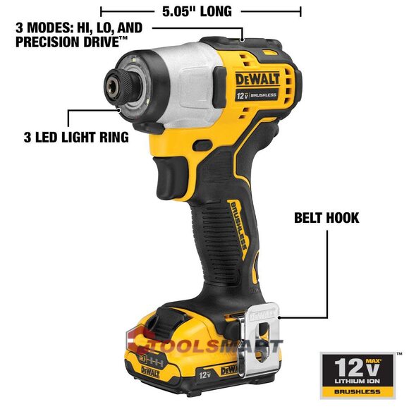 Акумуляторний ударний гвинтоверт DEWALT DCF801F2 2Ah XTREME 12V MAX