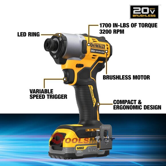 Акумуляторний ударний гвинтоверт DEWALT DCF840E1 2Ah 20V MAX