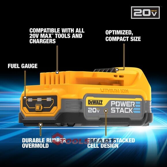 Акумуляторний ударний гвинтоверт DEWALT DCF840E1 2Ah 20V MAX