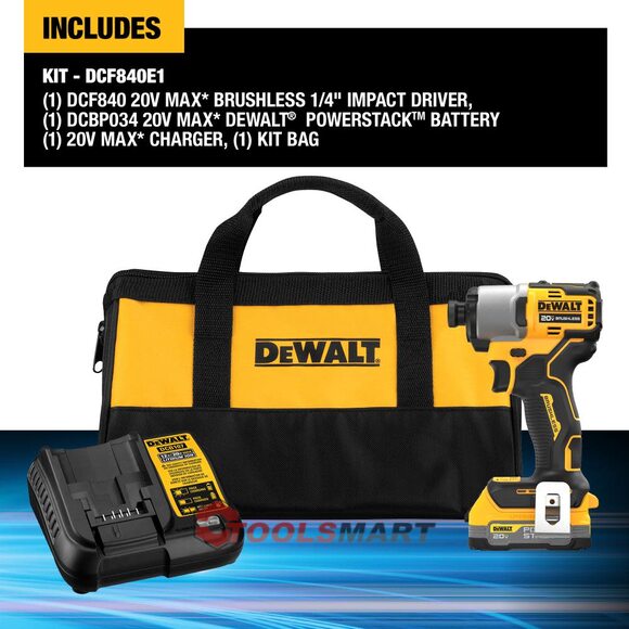 Акумуляторний ударний гвинтоверт DEWALT DCF840E1 2Ah 20V MAX