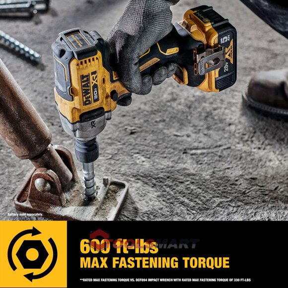Акумуляторний безщітковий гайковерт 1/2" DEWALT DCF892B 20V MAX