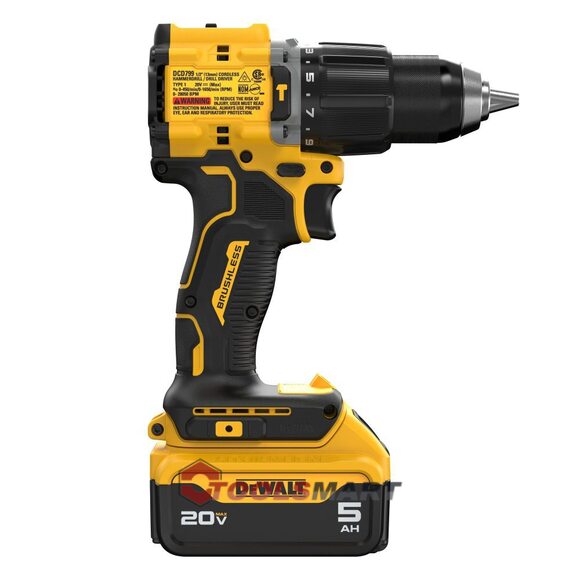 Акумуляторний ударний дриль-шуруповерт DEWALT DCD799P1 20V MAX