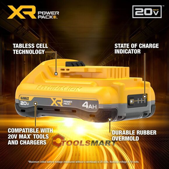 Аккумуляторная батарея 4.0Ah DEWALT DCB2104 POWERPACK 20V MAX XR