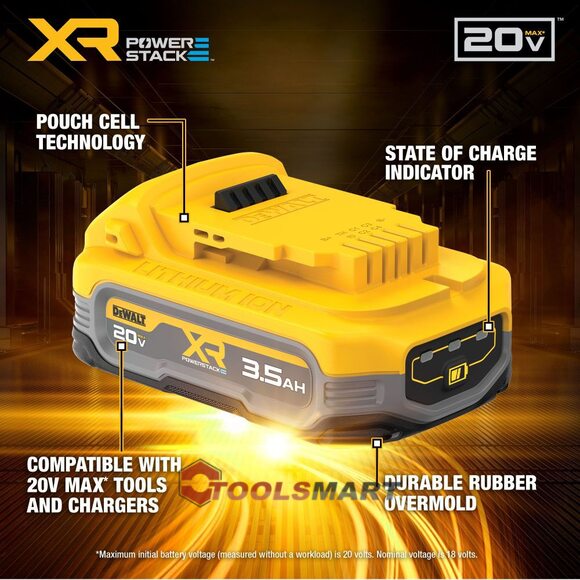 Аккумуляторная батарея 3.5Ah DEWALT DCBP320 (DCBP318) POWERSTACK 20V MAX