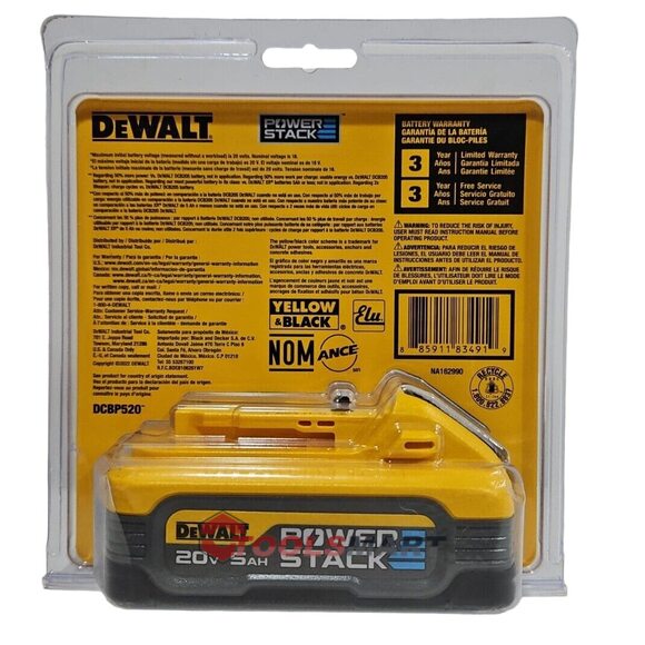 Акумуляторна батарея 5.0Ah DEWALT DCBP520 (DCBP518) POWERSTACK 20V MAX