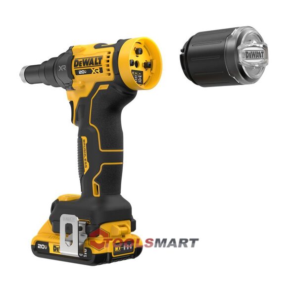 Аккумуляторный заклепочник 1/4 DEWALT DCF414GE2 20V MAX XR