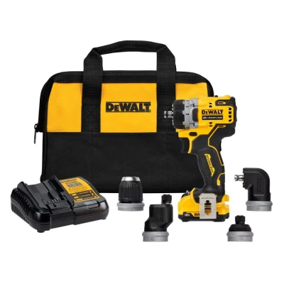 Шуруповерт со сменными насадками аккумуляторный 5 в 1 DEWALT DCD703F1 2Ah XTREME 12V MAX