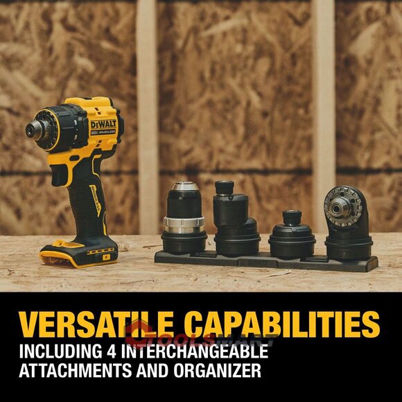 Бесщетковий акумуляторний мульти шуруповерт зі змінними насадками DEWALT DCD803B ATOMIC 20V MAX