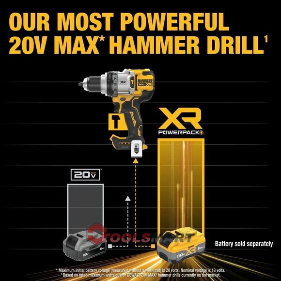 Аккумуляторный ударный шуруповерт DEWALT DCD1007B 20V MAX