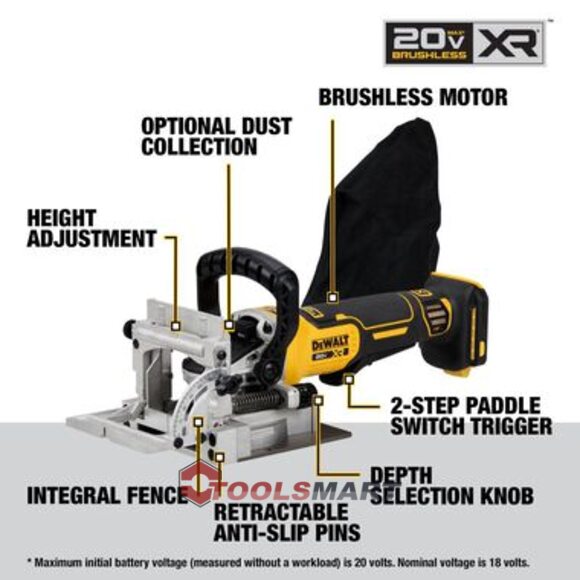 Акумуляторний фрезер ламельний DEWALT DCW682B 20V MAX