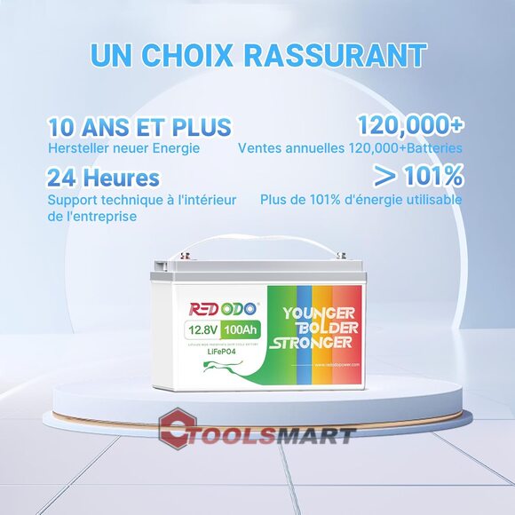 Літій-залізо-фосфатний акумулятор Redodo 12V 100Ah LiFePO4 Group 31 1280Wh 100A BMS