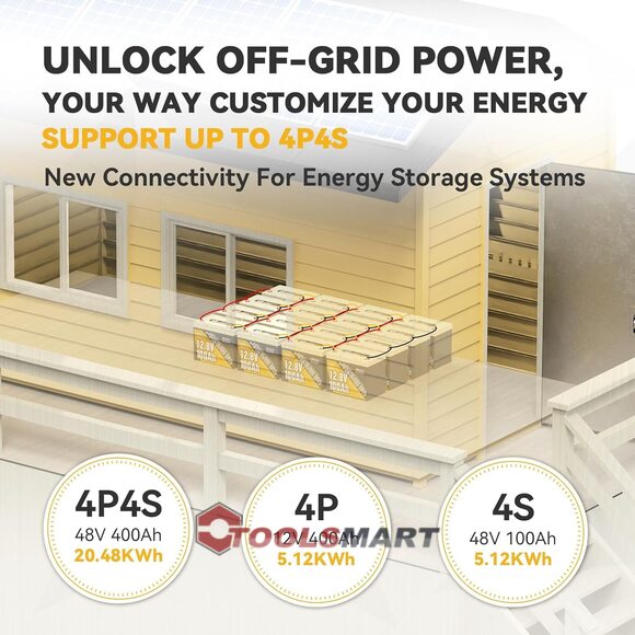 Літій-залізо-фосфатний акумулятор Power Queen 12V 100Ah LiFePO4 Group 31 1280Wh 100A BMS