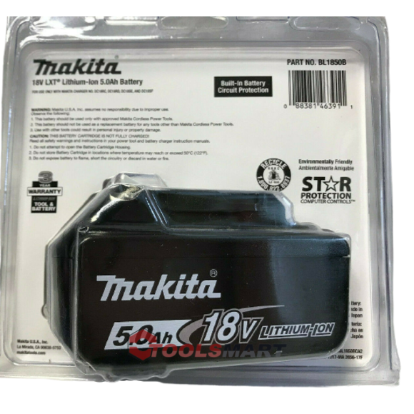 Акумуляторна батарея Makita BL1850B 5.0 Ач Li-Ion 18V LXT