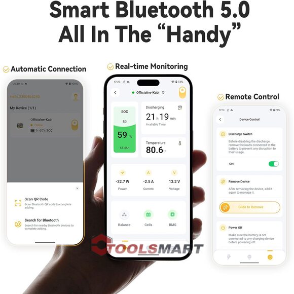 Літій-залізо-фосфатний акумулятор Power Queen 12V 100Ah LiFePO4 Group 24 Smart 1280Wh 100A BMS