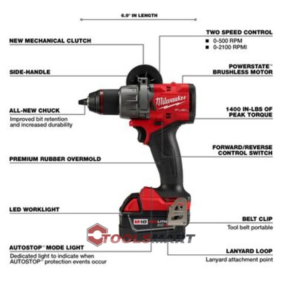 Акумуляторний ударний дриль-шуруповерт Milwaukee 2904-22 (FPD3-502X) M18 FUEL