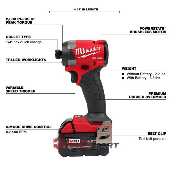 Акумуляторний ударний гвинтоверт з Milwaukee 2953-22 (FID3-502X) M18 FUEL