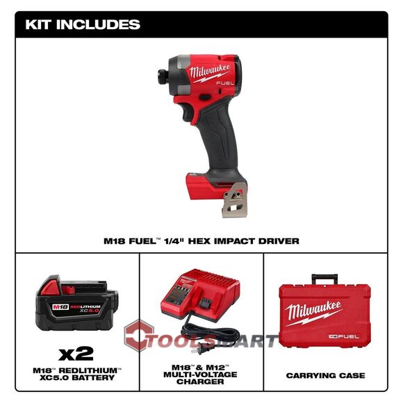 Акумуляторний ударний гвинтоверт з Milwaukee 2953-22 (FID3-502X) M18 FUEL