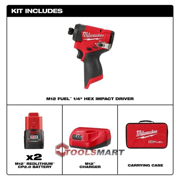 Акумуляторний ударний гвинтоверт Milwaukee 3453-22 (FID2-202X) M12 FUEL