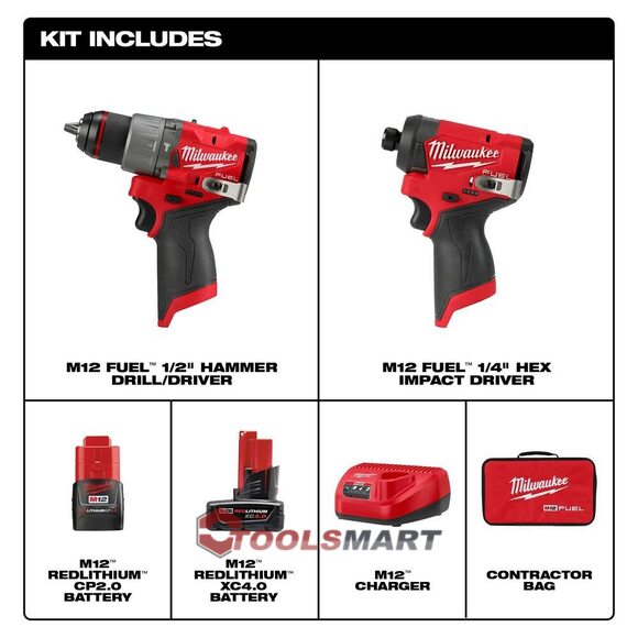 Набір безщіткових шуруповертів Milwaukee 3497-22 M12 FUEL