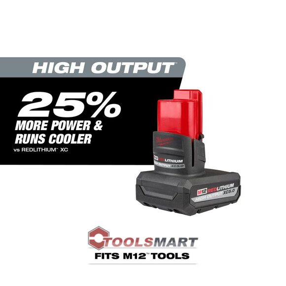 Акумуляторна батарея Milwaukee M12 HB5 5.0 Ah (48-11-2450) HIGH OUTPUT