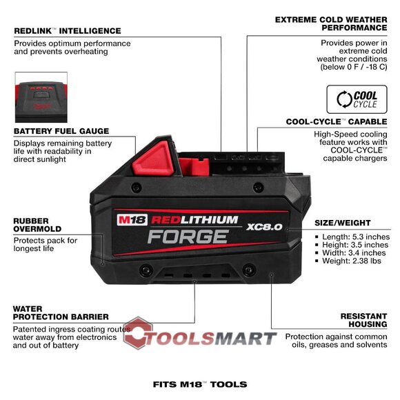 Акумуляторна батарея Milwaukee M18 FB8 48-11-1881 XC8.0 FORGE