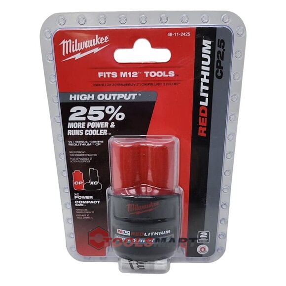 Акумуляторна батарея Milwaukee M12 HB2.5 (48-11-2425) HIGH OUTPUT 2.5 Ah