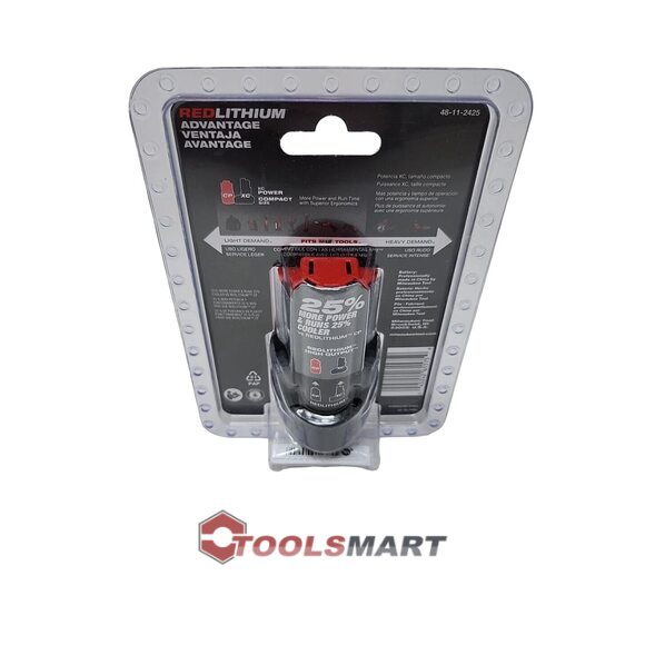 Акумуляторна батарея Milwaukee M12 HB2.5 (48-11-2425) HIGH OUTPUT 2.5 Ah