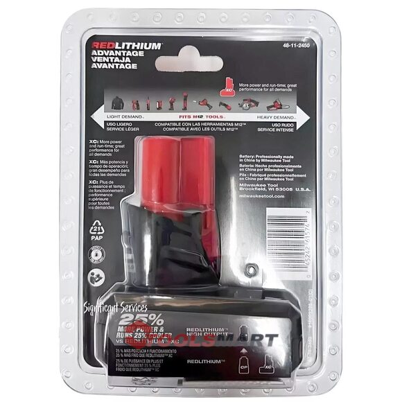 Акумуляторна батарея Milwaukee M12 HB5 5.0 Ah (48-11-2450) HIGH OUTPUT