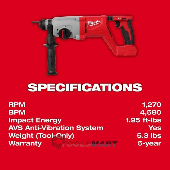 Аккумуляторный перфоратор SDS Plus Milwaukee 2613-20 (BLHACD26-0) M18 Brushless