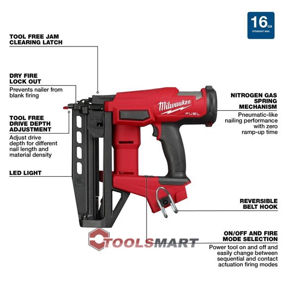 Акумуляторний фінішний нейлер Milwaukee 2909-21 M18 FUEL