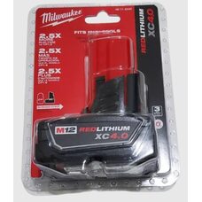 Акумулятор (батарея) Milwaukee M12 B4  4.0 Ah (48-11-2440) REDLITHIUM