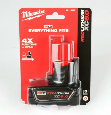Аккумулятор (батарея) Milwaukee M12 B6 6,0 Ah (48-11-2460) REDLITHIUM