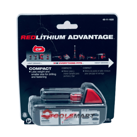 Акумулятор Milwaukee M18 B2 2.0 Ah (48-11-1820) REDLITHIUM™