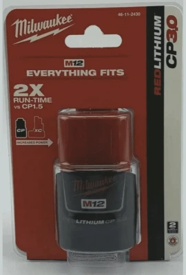 Аккумулятор (батарея) Milwaukee M12 B3  3.0 Ah (48-11-2430) REDLITHIUM