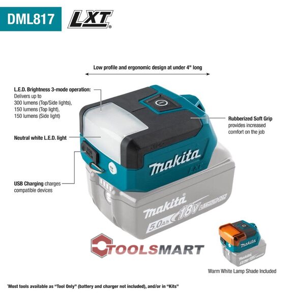 Акумуляторний ліхтар Makita DML817 (ML011GZ) 18V LXT