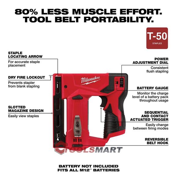 Акумуляторний степлер Milwaukee M12 BST-0 (2447-20)