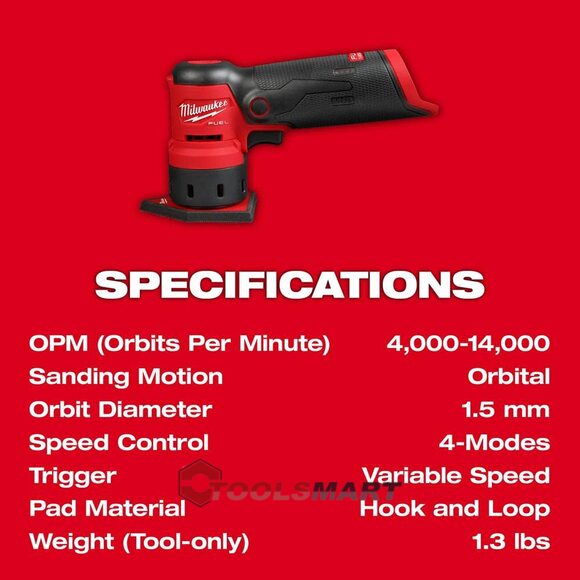 Акумуляторна орбітальна шліфмашина Milwaukee 2531-20 (FDSS-0B) M12 FUEL